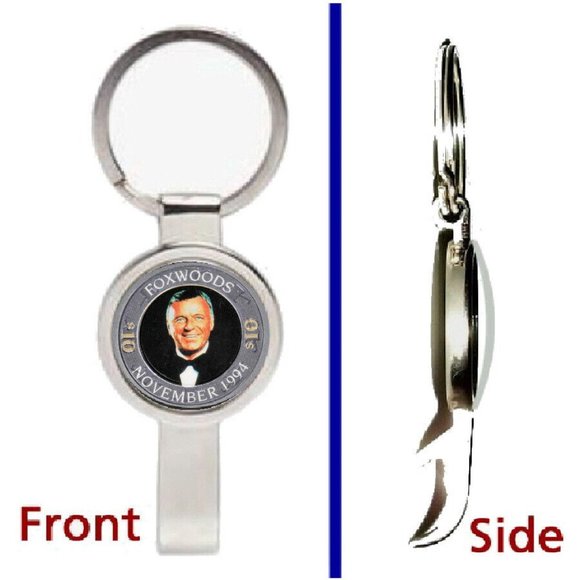 Frank Sinatra 1994 Foxwoods Casino Poker Chip Keychain metal bottle opener - Picture 1 of 1